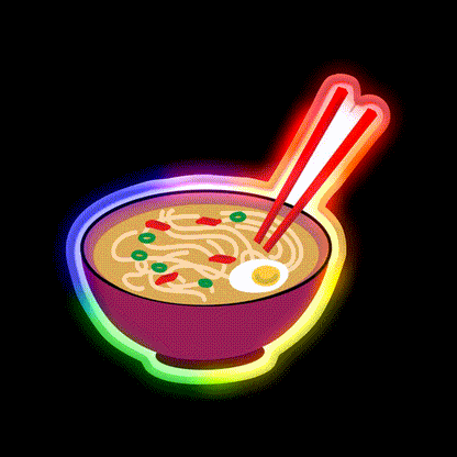 Pho Fast Food Led Neon Sign For Burger Place Rgb Color - LED neon sign close-up detail