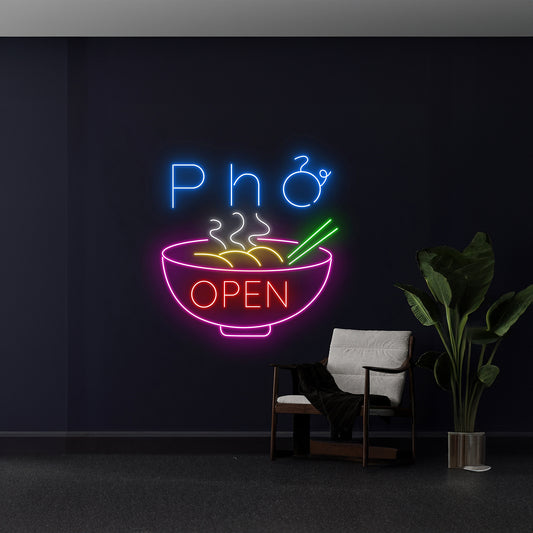 Pho Open Led Sign