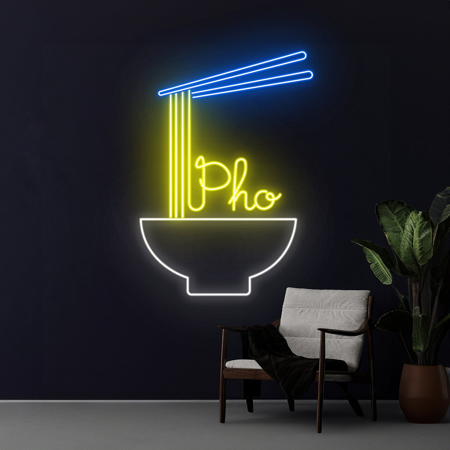 Pho Open Led Sign Vietnam Food Neon Light Restaurant Wall Decor