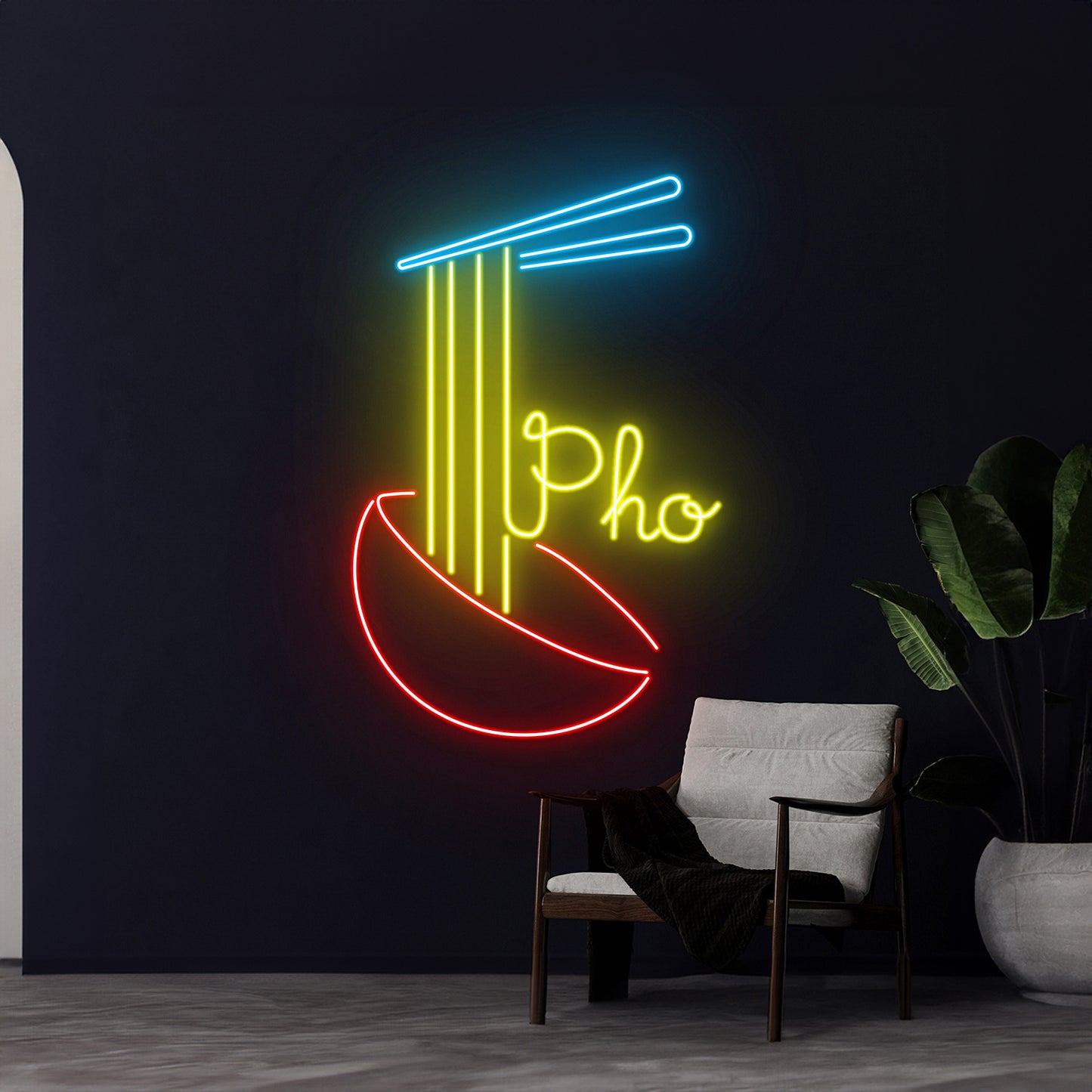 Pho Open Led Sign Vietnamese Noodles Led Light