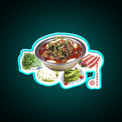 Photo Art Print Led Neon Sign Chinese Food Rgb Color