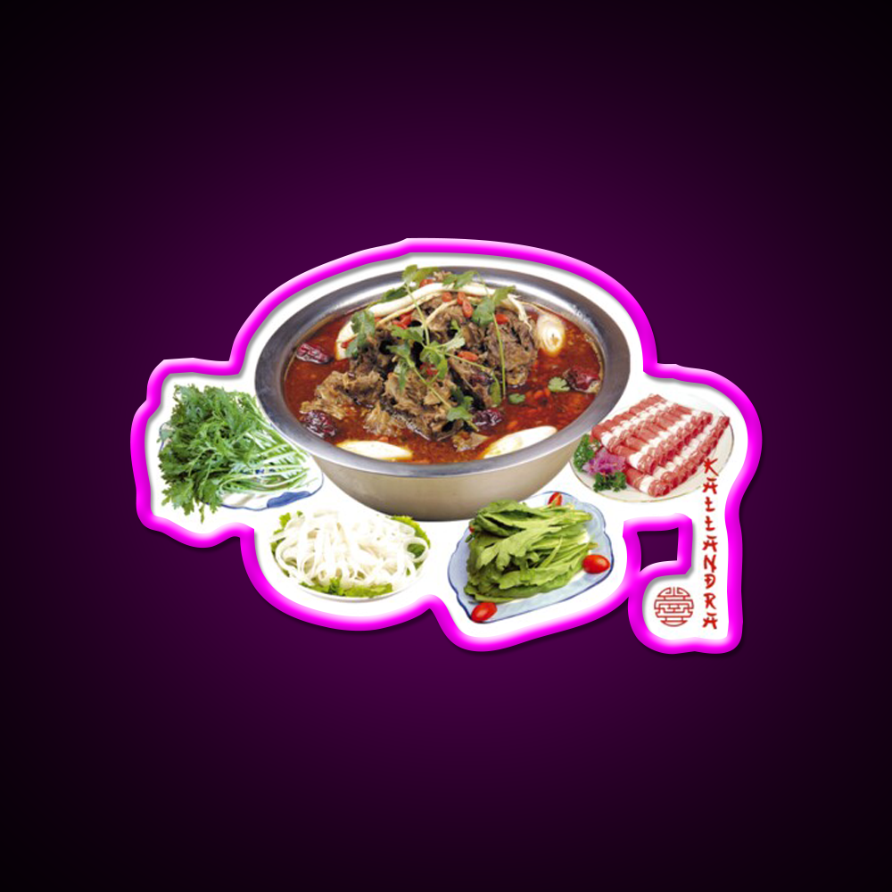 Photo Art Print Led Neon Sign Chinese Food Rgb Color