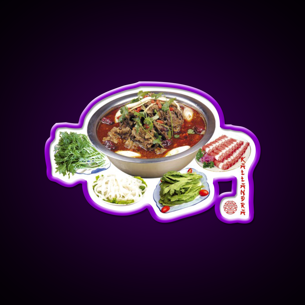 Photo Art Print Led Neon Sign Chinese Food Rgb Color