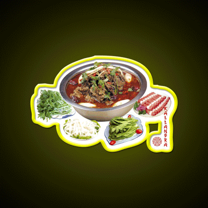 Photo Art Print Led Neon Sign Chinese Food Rgb Color