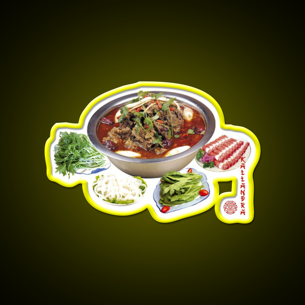 Photo Art Print Led Neon Sign Chinese Food Rgb Color