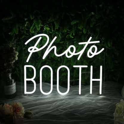 Photo Booth White Neon Sign For Event And Party Spaces | Shineneon