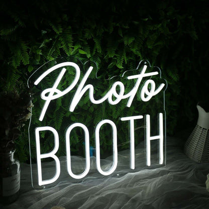 Photo Booth White Neon Sign For Event And Party Spaces | Shineneon