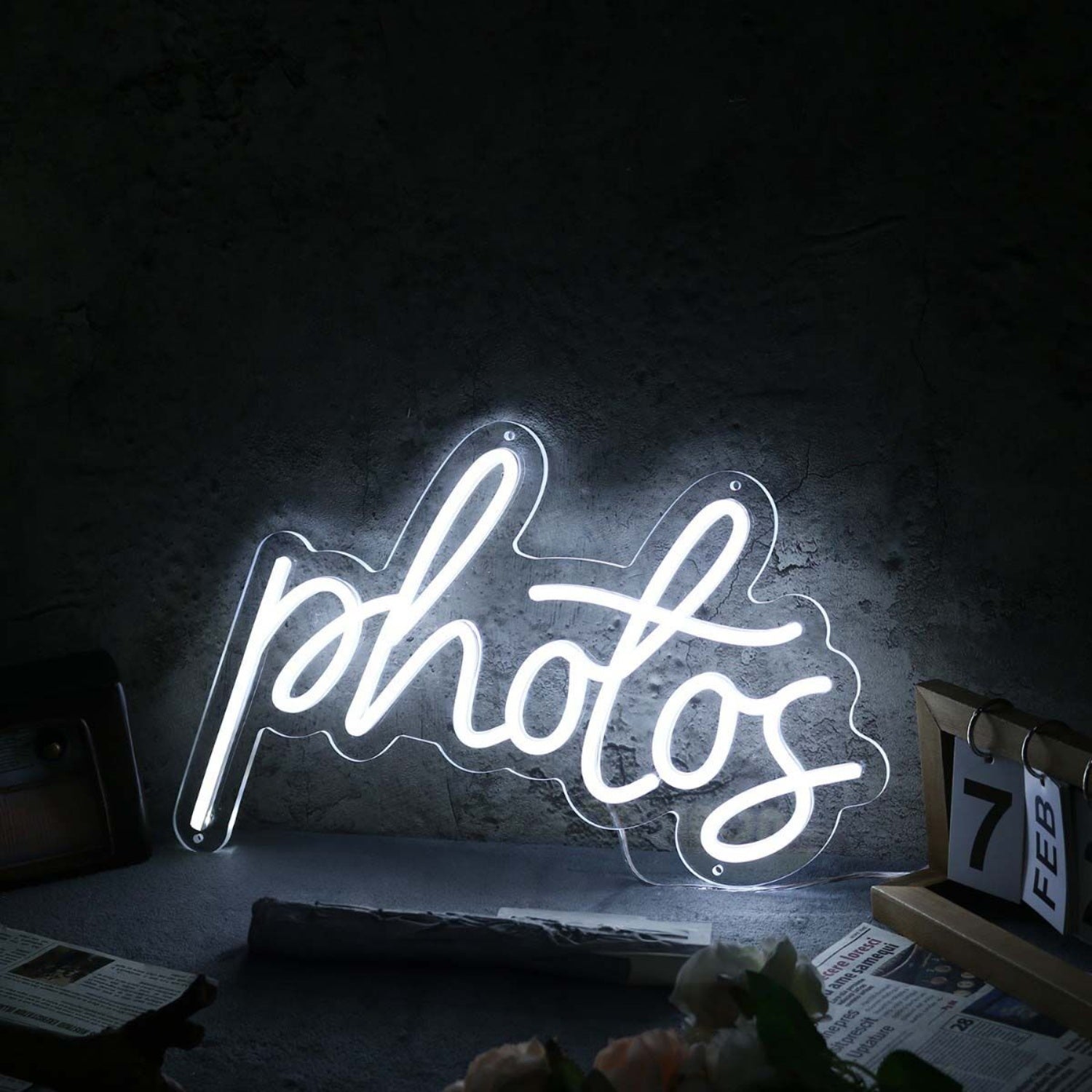 Photos White Led Neon Sign - Shineneon