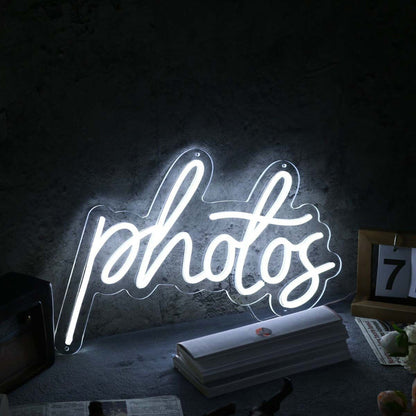Photos White Led Neon Sign - Shineneon