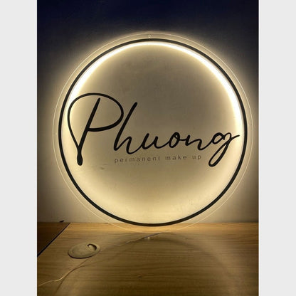 Phuong Permanent Make Up Acrylic Business Logo Sign - Shineneon