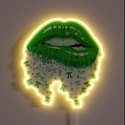 Pi Day Gift Pi Lips Rgb Led Neon Sign - Shineneon
