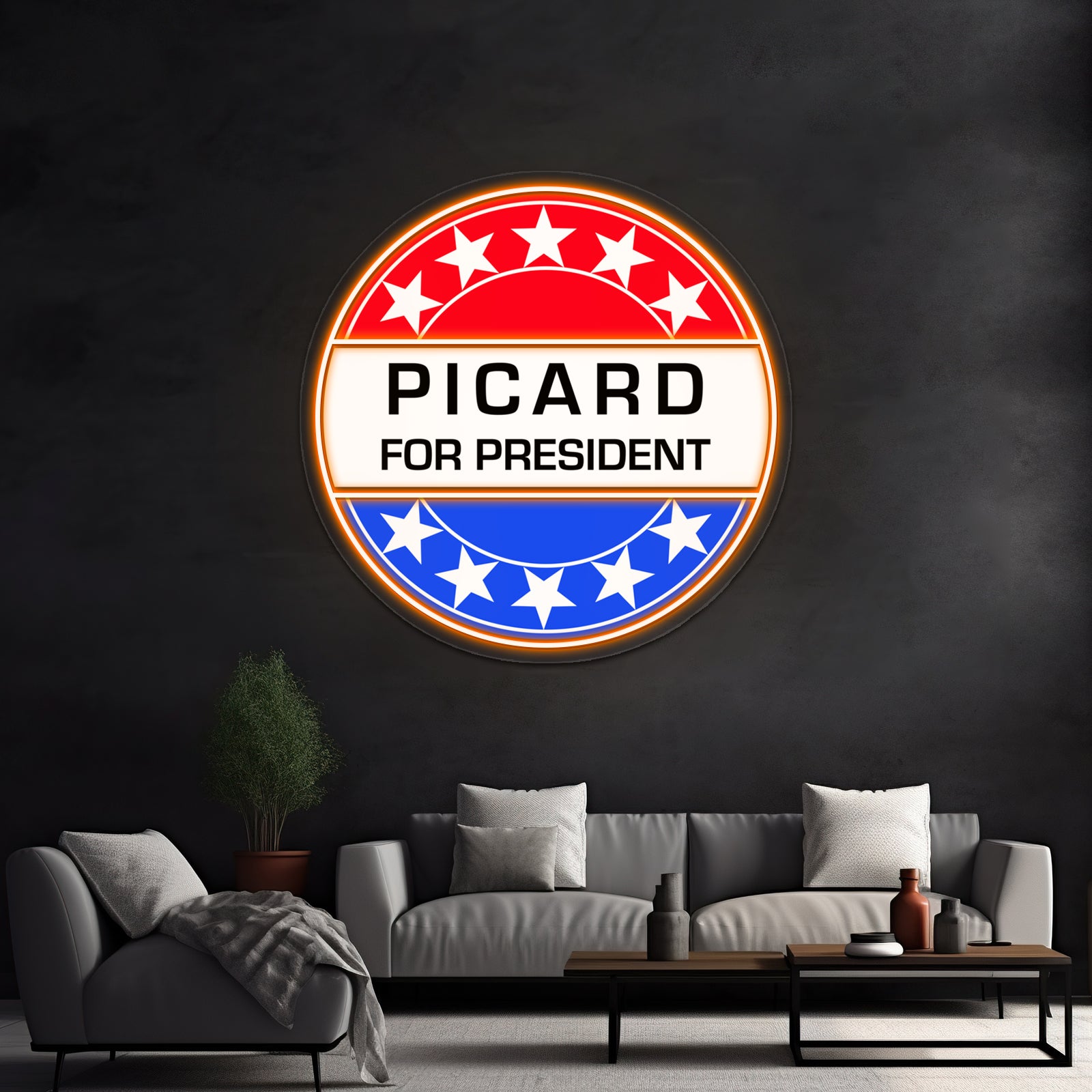 Picard For President Artwork Led Neon Signs Custom | Shineneon