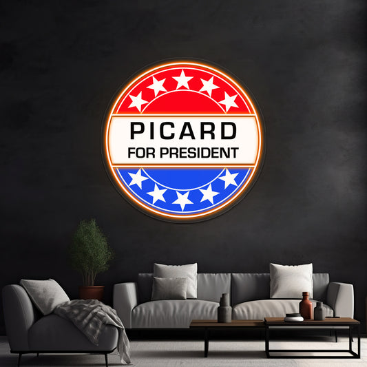 Picard For President Artwork Led Neon Signs Custom