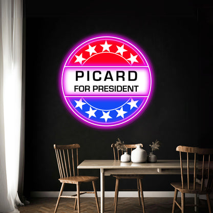 Picard For President Artwork Led Neon Signs Custom