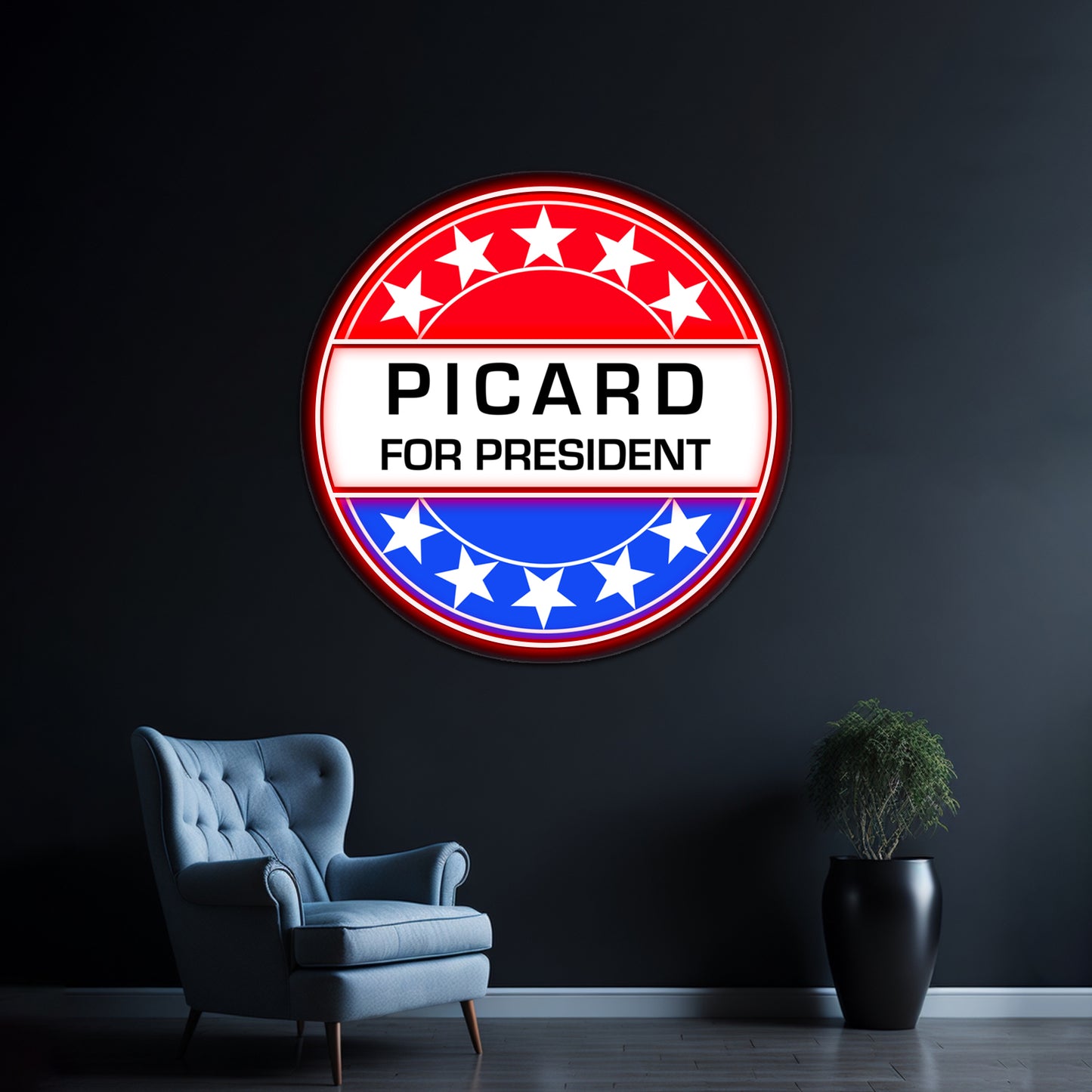 Picard For President Artwork Led Neon Signs Custom