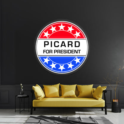 Picard For President Artwork Led Neon Signs Custom