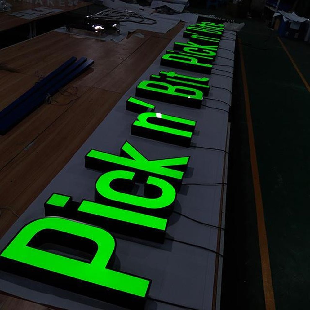 Pick And Bit 3D Frontlit Letters Metal Led Sign - Shineneon