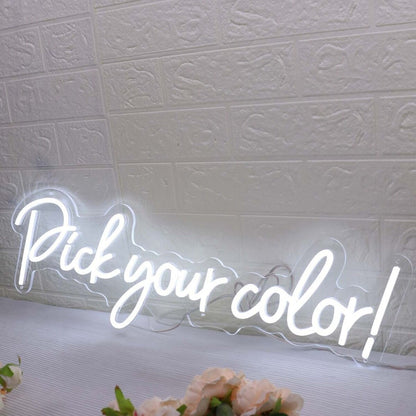 Pick Your Color White Led Neon Sign - Shineneon