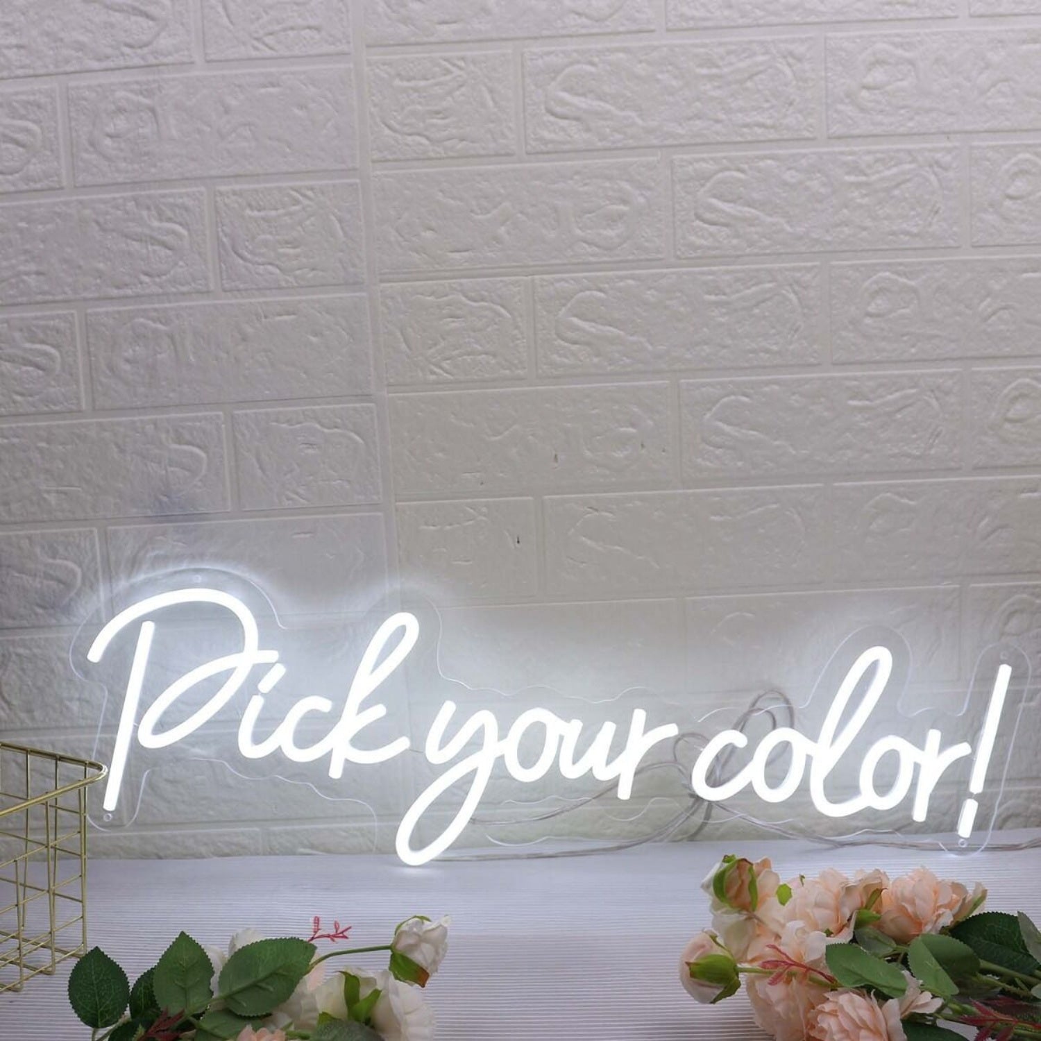 Pick Your Color White Led Neon Sign - Shineneon