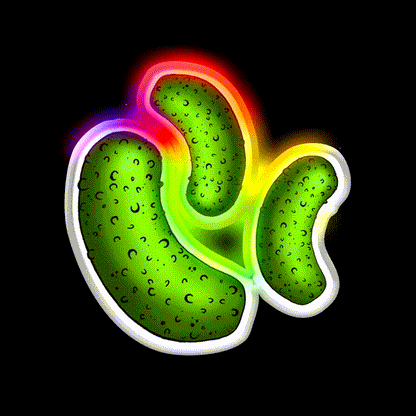 Pickle Pickle Pickle Pattern Snack Food Led Neon Sign Rgb Color - LED neon sign close-up detail