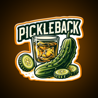 Pickleback Shots Whiskey Drink Bar Led Neon Sign Rgb Color