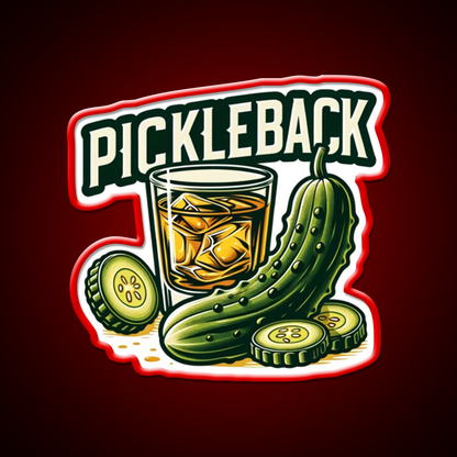 Pickleback Shots Whiskey Drink Bar Led Neon Sign Rgb Color