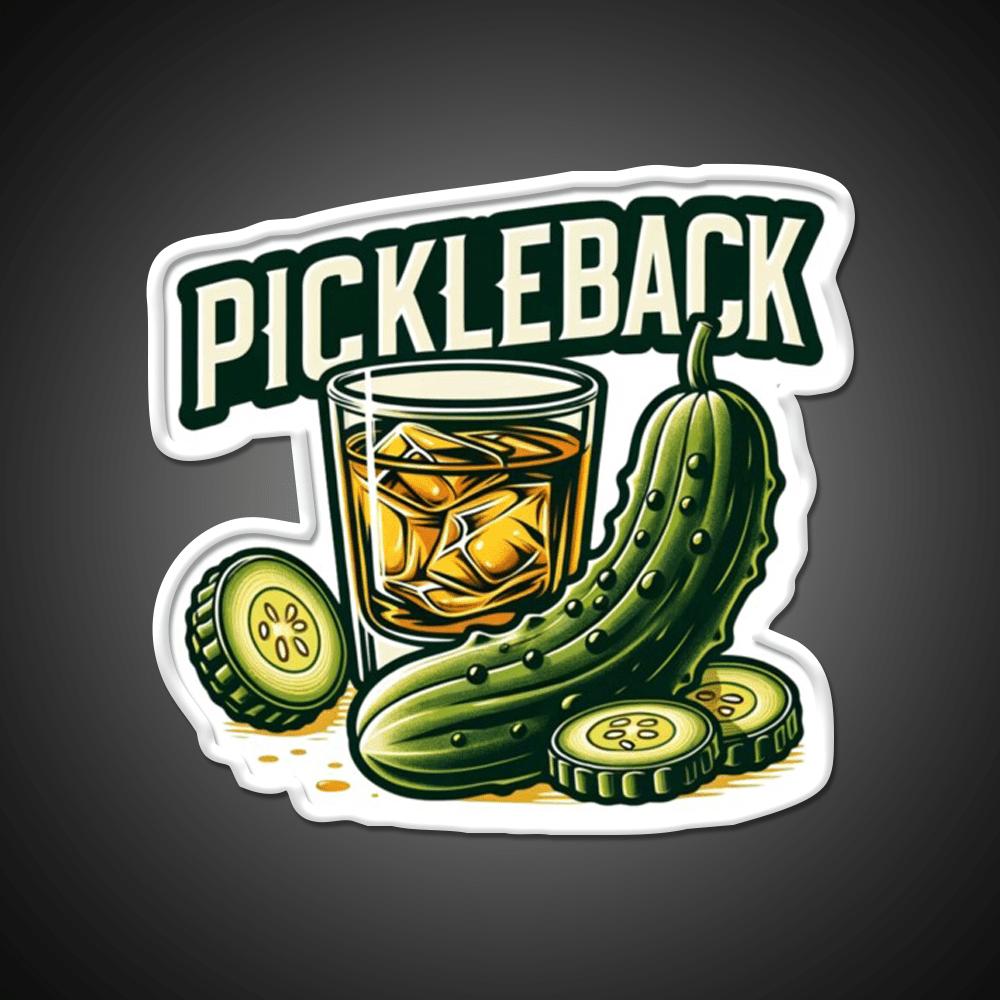Pickleback Shots Whiskey Drink Bar Led Neon Sign Rgb Color - Shineneon