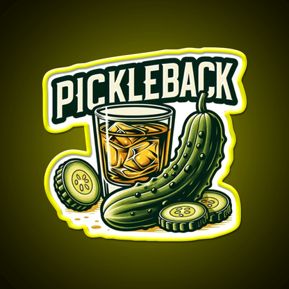 Pickleback Shots Whiskey Drink Bar Led Neon Sign Rgb Color - Shineneon