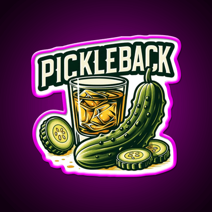 Pickleback Shots Whiskey Drink Bar Led Neon Sign Rgb Color - Shineneon