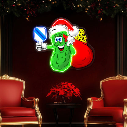 Pickleball Christmas Acrylic Led Neon Sign | Shineneon