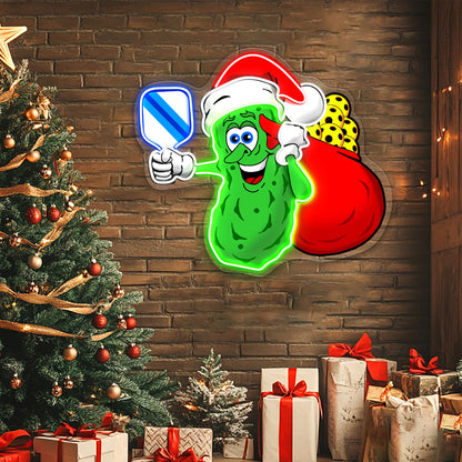 Pickleball Christmas Acrylic Led Neon Sign | Shineneon