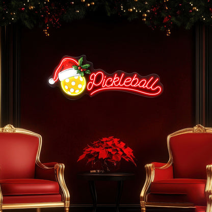 Pickleball Christmas Acrylic Led Sign | Shineneon