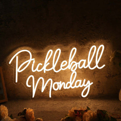 Pickleball Monday Yellow Led Neon Sign - Shineneon
