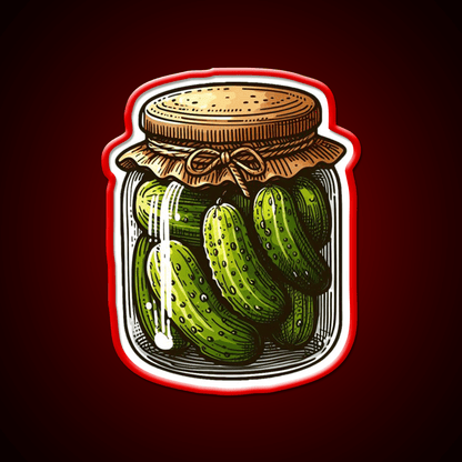 Pickles Jar Crunchy Food Art Snack Food Led Neon Sign Rgb Color - Shineneon