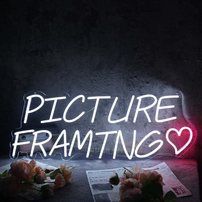 Picture Framing White Led Neon Sign - Shineneon