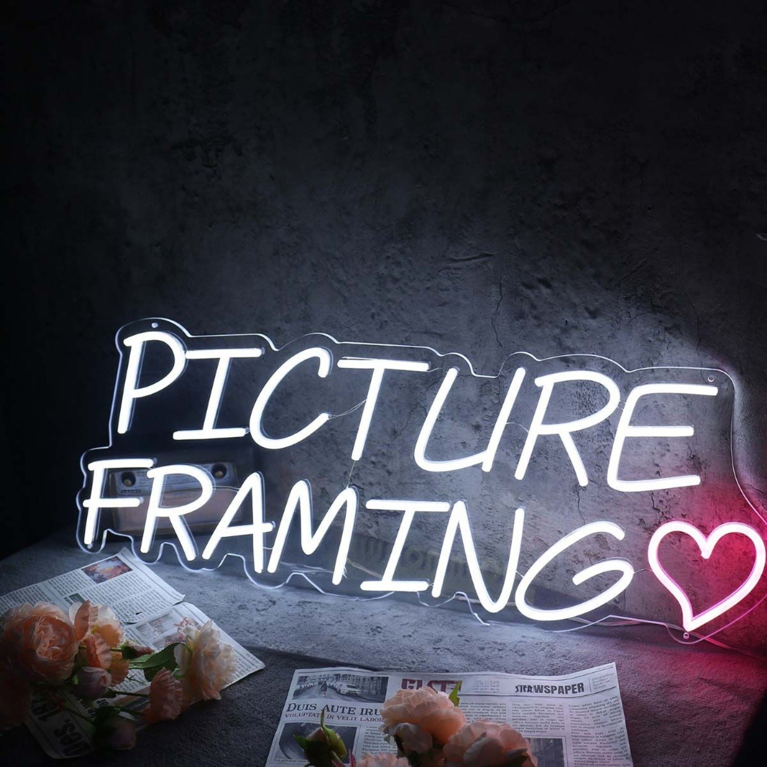 Picture Framing White Led Neon Sign - Shineneon
