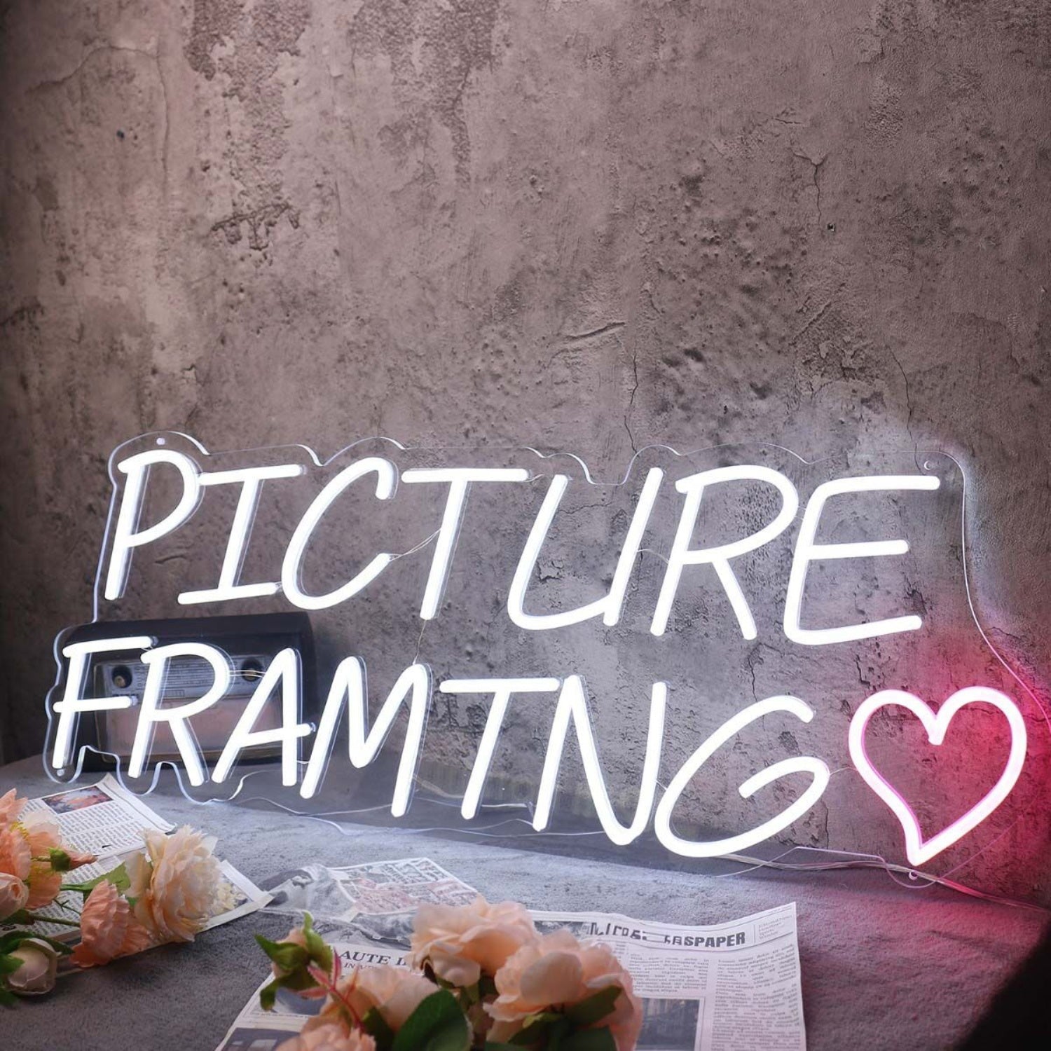 Picture Framing White Led Neon Sign - Shineneon