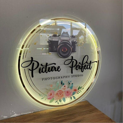 Picture Perfect Photo Studio Acrylic Business Logo Sign - Shineneon