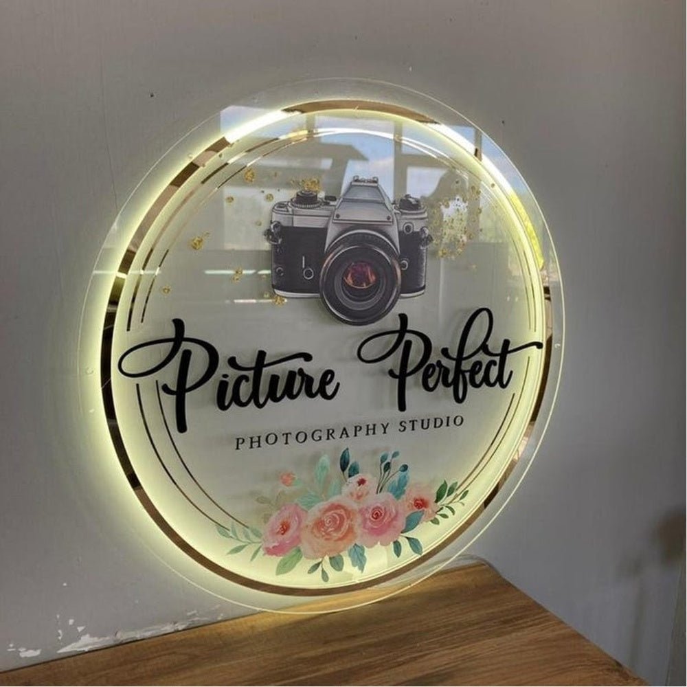 Picture Perfect Photo Studio Acrylic Business Logo Sign - Shineneon