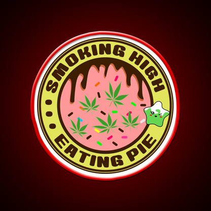Pie Weed Pie Cannabispie Weedpie Hemp Inspired Green Leaf Led Neon Sign Rgb Color - LED neon sign view 10