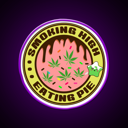 Pie Weed Pie Cannabispie Weedpie Hemp Inspired Green Leaf Led Neon Sign Rgb Color - Shineneon