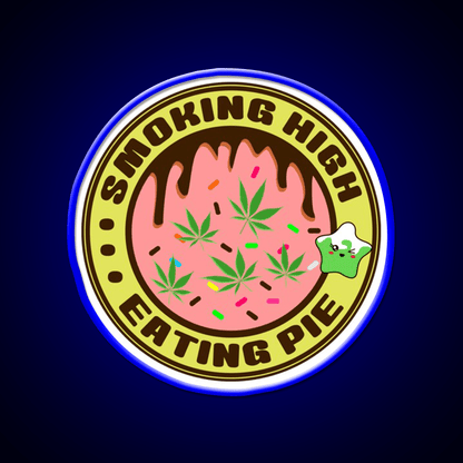 Pie Weed Pie Cannabispie Weedpie Hemp Inspired Green Leaf Led Neon Sign Rgb Color - Shineneon