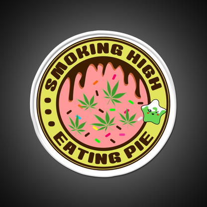 Pie Weed Pie Cannabispie Weedpie Hemp Inspired Green Leaf Led Neon Sign Rgb Color - LED neon sign view 11