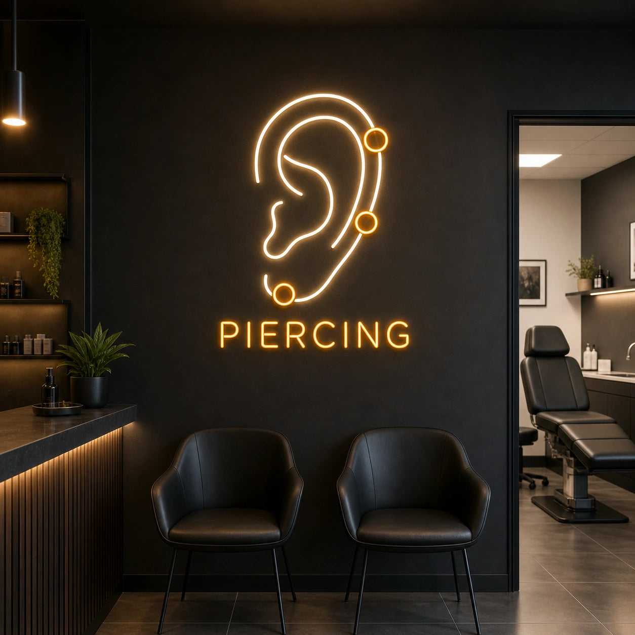 Piercing LED Neon Sign Garage Man Cave Neon Sign size image