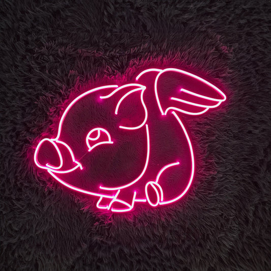 Pig With Wings Led Sign