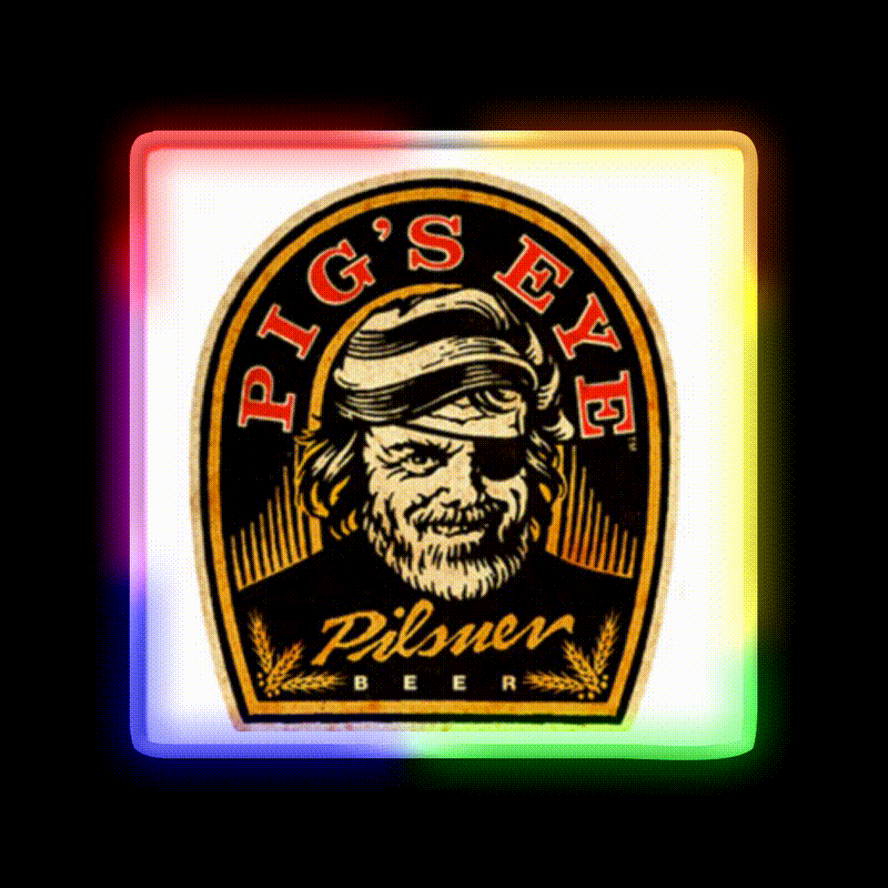 Pigs Eye Beer Bar Decor Led Neon Sign Rgb Color - LED neon sign close-up detail