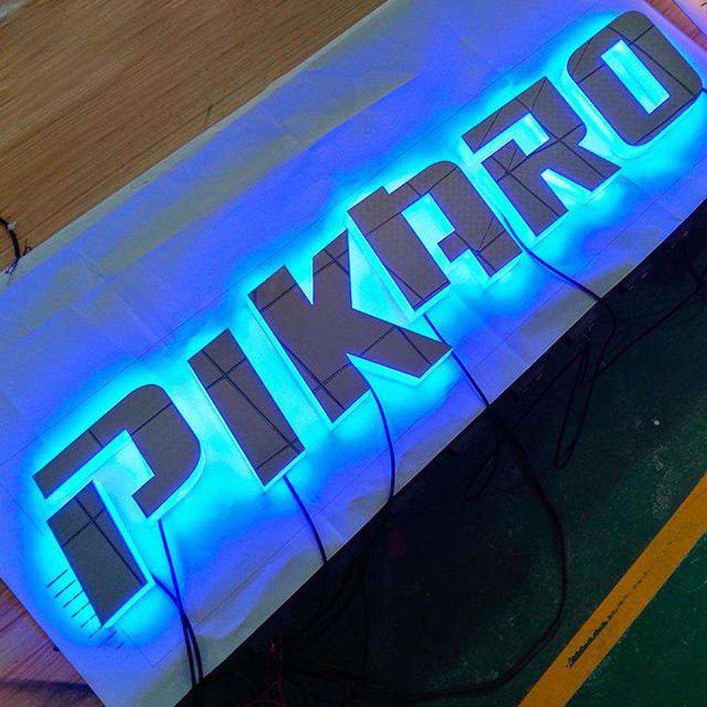 Pikaro 3D Front And Back Lit Letters Metal Led Sign - Shineneon