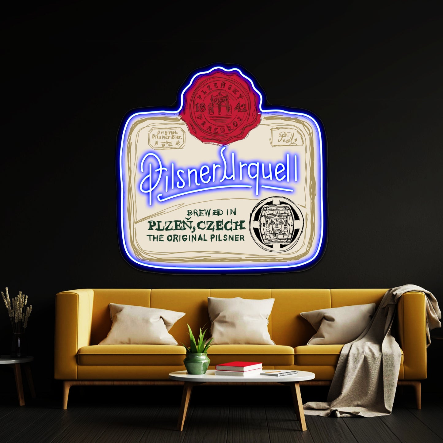 Pilsner Urquell Pop Artwork Led Neon Signs Custom