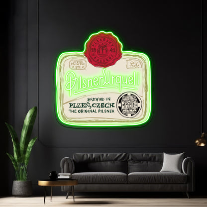 Pilsner Urquell Pop Artwork Led Neon Signs Custom