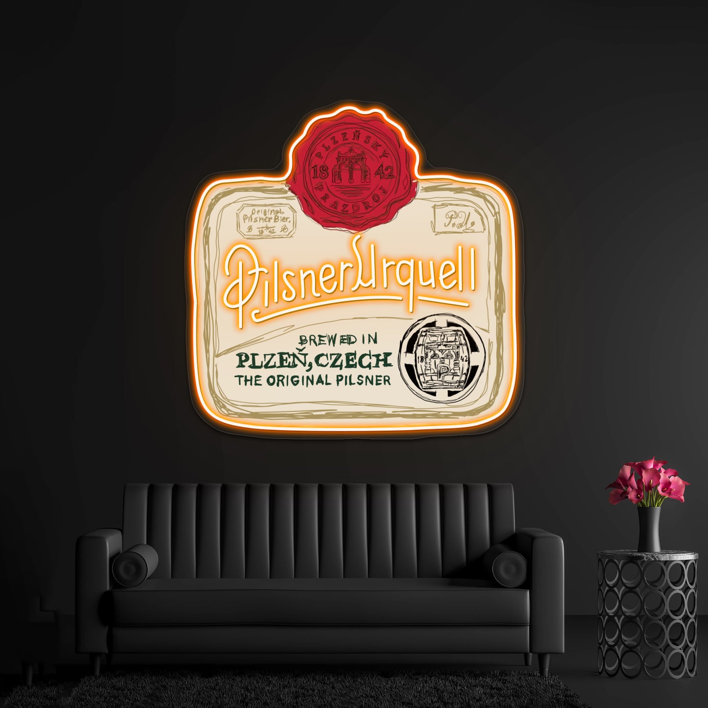 Pilsner Urquell Pop Artwork Led Neon Signs Custom